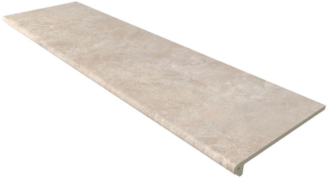 Фронтальная ступень Petra Beige Smooth Round. 120*33, Gres de Aragon