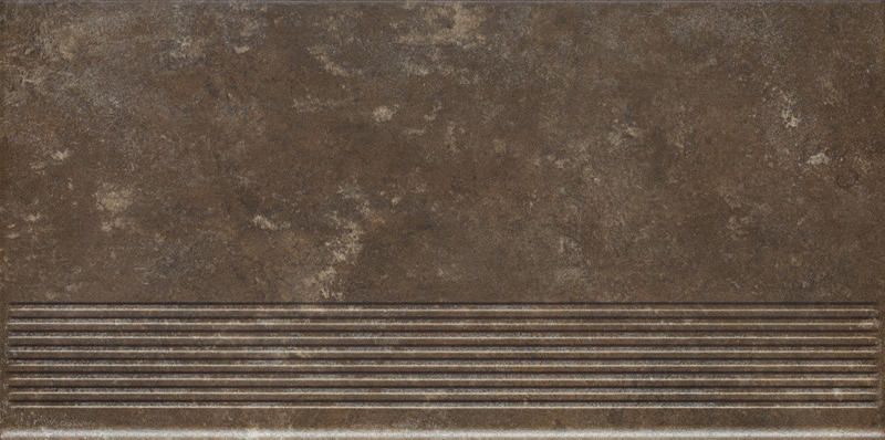 Простая ступень с насечками Ilario Brown, размер 300*600 мм., Paradyz