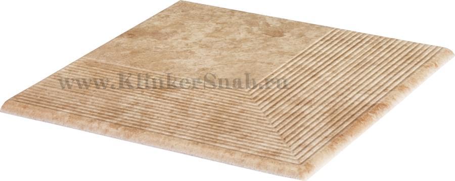 Простая ступень с насечками угловая Ilario Beige, Paradyz