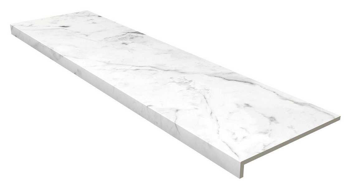 Ступень фронтальная Marble Anti-Slip Recto Carrara Blanco 120*31,5, Gres de Aragon