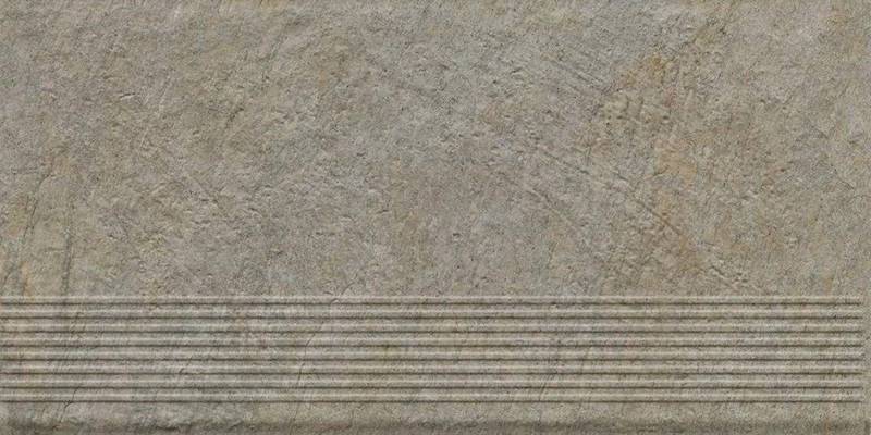 Простая ступень с насечками Eremite taupe 600*300, Paradyz