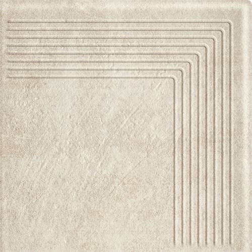 Простая ступень с насечками угловая Scandiano Beige, Paradyz