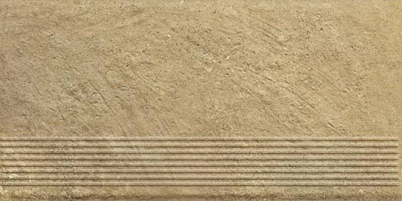 Простая ступень с насечками Eremite beige 600*300, Paradyz